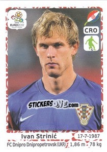 Sticker Ivan Strinic - UEFA Euro Poland-Ukraine 2012 n. 380 - Panini