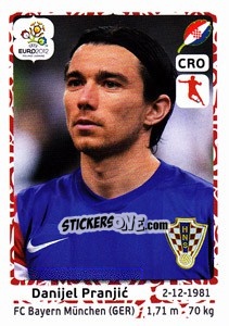 Sticker Danijel Pranjic - UEFA Euro Poland-Ukraine 2012 n. 383 - Panini