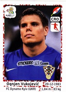 Sticker Ognjen Vukojevic - UEFA Euro Poland-Ukraine 2012 n. 384 - Panini