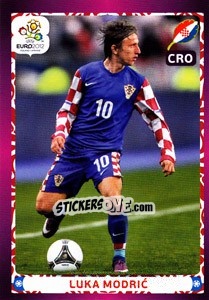 Sticker Luka Modric - UEFA Euro Poland-Ukraine 2012 n. 395 - Panini
