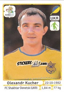 Sticker Olexandr Kucher - UEFA Euro Poland-Ukraine 2012 n. 406 - Panini