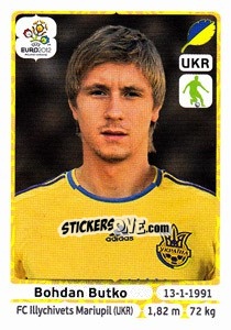 Sticker Bohdan Butko - UEFA Euro Poland-Ukraine 2012 - Panini