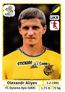 Sticker Oleksandr Aliyev - UEFA Euro Poland-Ukraine 2012 n. 414 - Panini