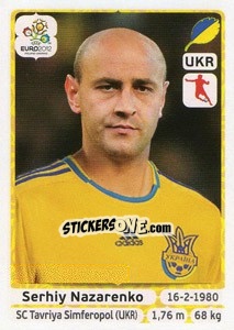 Sticker Serhiy Nazarenko - UEFA Euro Poland-Ukraine 2012 n. 415 - Panini