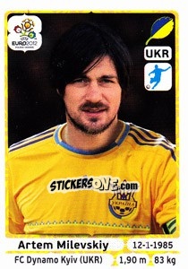 Sticker Artem Milevskiy - UEFA Euro Poland-Ukraine 2012 n. 421 - Panini