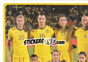 Sticker Team - Sverige - UEFA Euro Poland-Ukraine 2012 - Panini