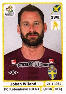Sticker Johan Wiland - UEFA Euro Poland-Ukraine 2012 n. 433 - Panini