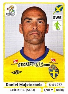 Sticker Daniel Majstorovic - UEFA Euro Poland-Ukraine 2012 n. 435 - Panini