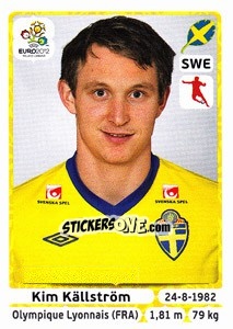 Sticker Kim Källström - UEFA Euro Poland-Ukraine 2012 n. 442 - Panini