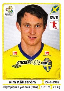 Figurina Kim Källström - UEFA Euro Poland-Ukraine 2012 - Panini