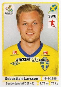Sticker Sebastian Larsson - UEFA Euro Poland-Ukraine 2012 - Panini