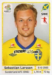 Sticker Sebastian Larsson - UEFA Euro Poland-Ukraine 2012 n. 444 - Panini
