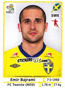 Sticker Emir Bajrami - UEFA Euro Poland-Ukraine 2012 n. 447 - Panini