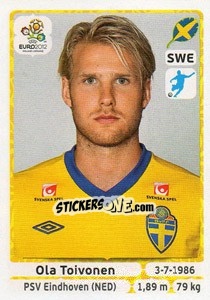 Sticker Ola Toivonen - UEFA Euro Poland-Ukraine 2012 n. 449 - Panini