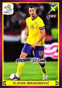 Sticker Zlatan Ibrahimovic - UEFA Euro Poland-Ukraine 2012 n. 454 - Panini