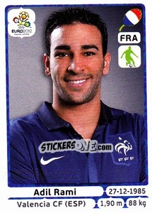 Sticker Adil Rami - UEFA Euro Poland-Ukraine 2012 n. 465 - Panini