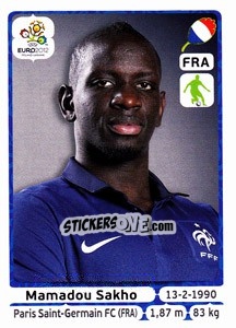 Sticker Mamadou Sakho - UEFA Euro Poland-Ukraine 2012 n. 467 - Panini