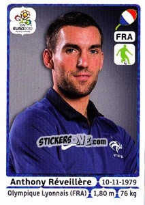 Figurina Anthony Réveillère - UEFA Euro Poland-Ukraine 2012 - Panini