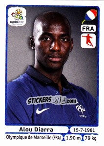 Sticker Alou Diarra - UEFA Euro Poland-Ukraine 2012 n. 471 - Panini