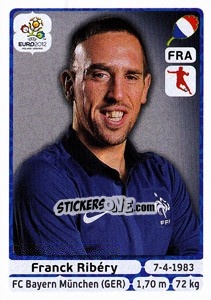 Sticker Franck Ribéry - UEFA Euro Poland-Ukraine 2012 - Panini
