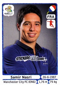 Sticker Samir Nasri - UEFA Euro Poland-Ukraine 2012 n. 476 - Panini