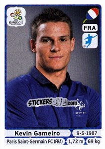 Sticker Kevin Gameiro - UEFA Euro Poland-Ukraine 2012 n. 478 - Panini