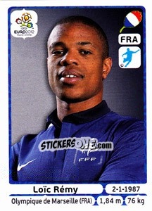 Cromo Loïc Rémy - UEFA Euro Poland-Ukraine 2012 - Panini