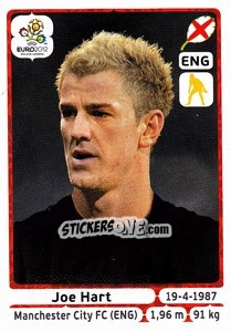 Sticker Joe Hart - UEFA Euro Poland-Ukraine 2012 n. 490 - Panini