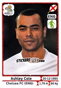 Sticker Ashley Cole - UEFA Euro Poland-Ukraine 2012 n. 493 - Panini