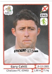 Cromo Gary Cahill - UEFA Euro Poland-Ukraine 2012 - Panini