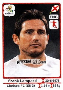 Sticker Frank Lampard - UEFA Euro Poland-Ukraine 2012 n. 500 - Panini