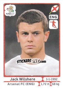 Cromo Jack Wilshere - UEFA Euro Poland-Ukraine 2012 - Panini