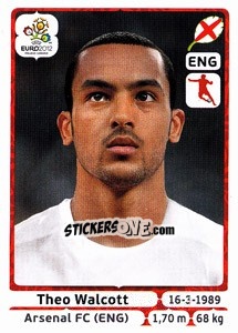 Sticker Theo Walcott - UEFA Euro Poland-Ukraine 2012 n. 505 - Panini