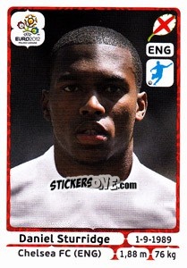 Sticker Daniel Sturridge - UEFA Euro Poland-Ukraine 2012 n. 506 - Panini
