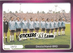 Sticker 1972 Deutschland-BRD - UEFA Euro Poland-Ukraine 2012 - Panini