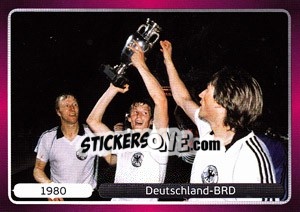 Sticker 1980 Deutschland-BRD - UEFA Euro Poland-Ukraine 2012 - Panini