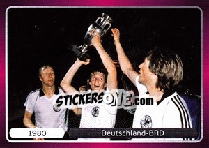 Sticker 1980 Deutschland-BRD - UEFA Euro Poland-Ukraine 2012 n. 524 - Panini