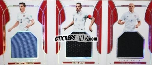 Sticker Alejandro Bedoya / Clint Dempsey / Michael Bradley - National Treasures Road to FIFA World Cup 2022 n. TM-USA - Panini