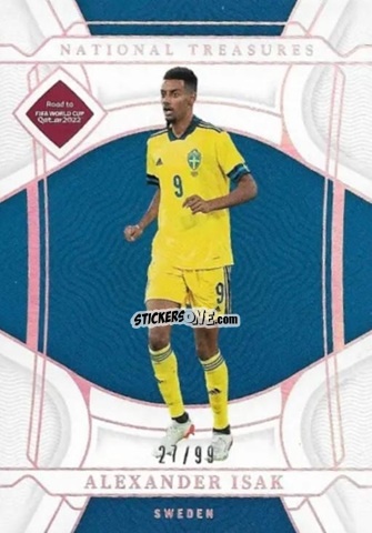Sticker Alexander Isak - National Treasures Road to FIFA World Cup 2022 n. 129 - Panini