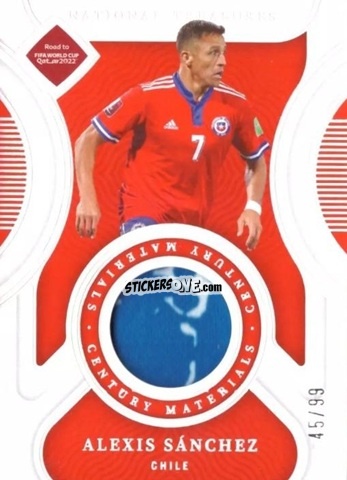 Sticker Alexis Sanchez - National Treasures Road to FIFA World Cup 2022 n. CM-ASZ - Panini