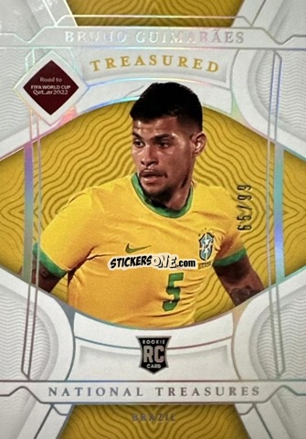 Sticker Bruno Guimaraes - National Treasures Road to FIFA World Cup 2022 n. 193 - Panini