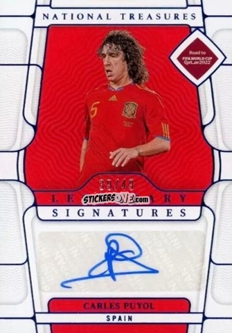 Sticker Carles Puyol - National Treasures Road to FIFA World Cup 2022 n. LS-CPU - Panini