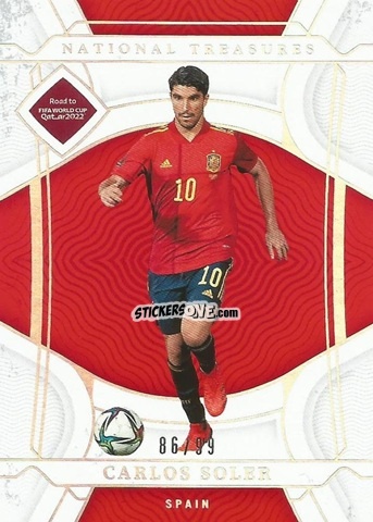 Sticker Carlos Soler - National Treasures Road to FIFA World Cup 2022 n. 124 - Panini