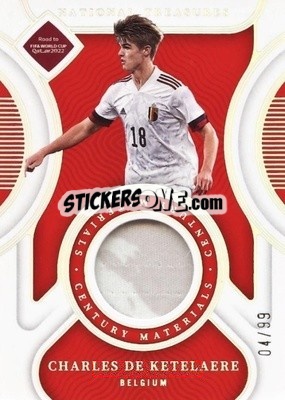 Sticker Charles De Ketelaere - National Treasures Road to FIFA World Cup 2022 - Panini