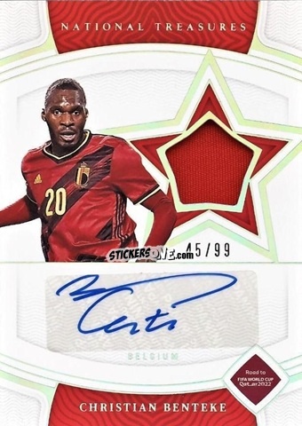 Sticker Christian Benteke - National Treasures Road to FIFA World Cup 2022 n. SS-CB - Panini