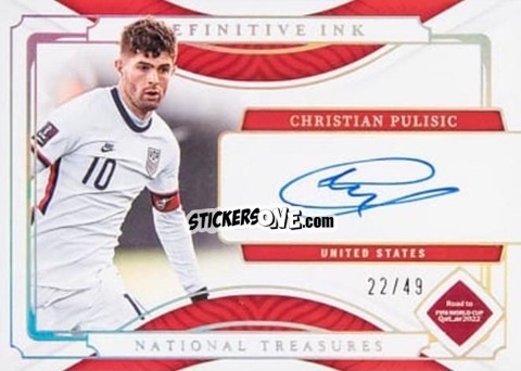 Sticker Christian Pulisic - National Treasures Road to FIFA World Cup 2022 n. DI-CP - Panini