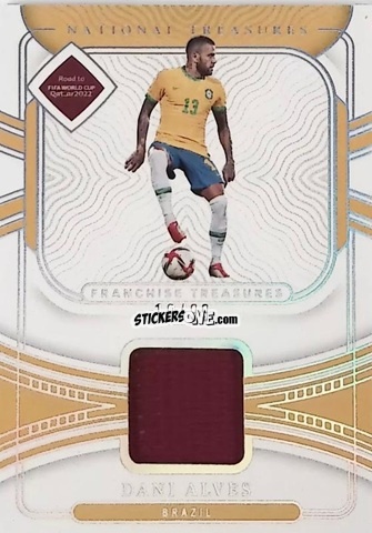Sticker Dani Alves - National Treasures Road to FIFA World Cup 2022 n. FT-ALV - Panini