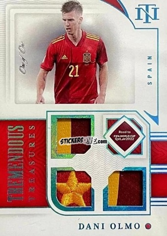 Sticker Dani Olmo - National Treasures Road to FIFA World Cup 2022 n. TT-OLM - Panini