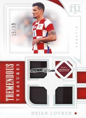 Sticker Dejan Lovren - National Treasures Road to FIFA World Cup 2022 n. TT-DLV - Panini