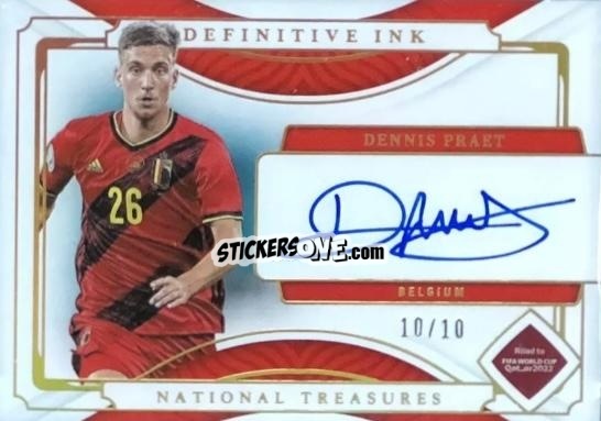 Sticker Dennis Praet - National Treasures Road to FIFA World Cup 2022 n. DI-DPR - Panini